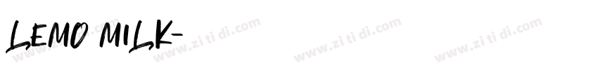 lemo milk字体转换